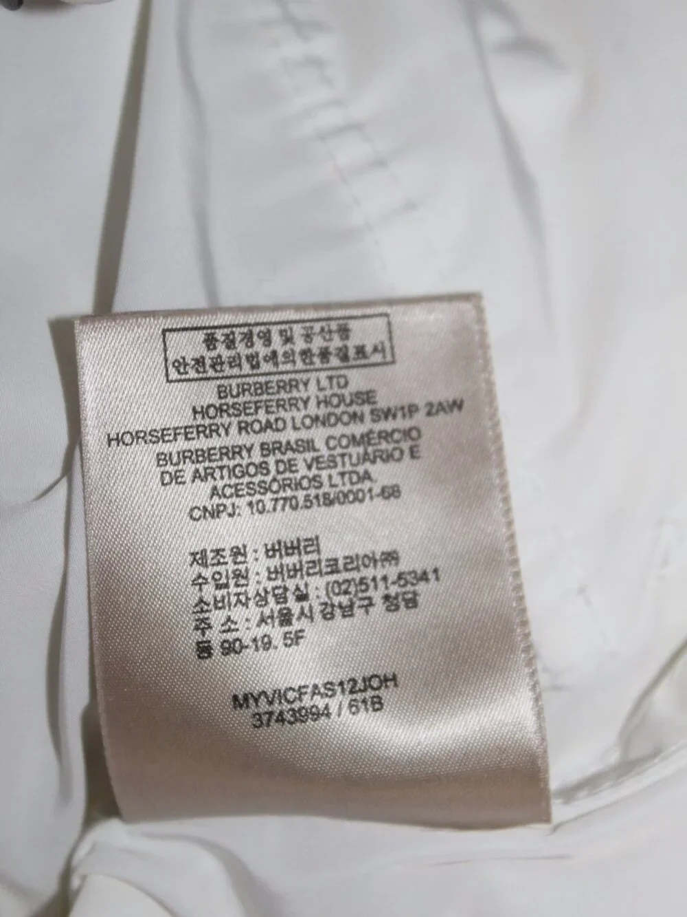 Burberry Brit White Removable Hooded Belted Trench Jacket Coat US 8 UK 10 IT 42 - Picture 14 of 14